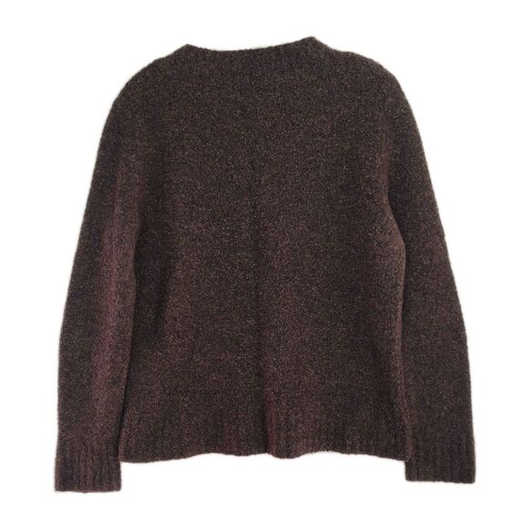 Merona Wool-Blend Pullover Sweater Women's XXL Brown V-Neck Long Sleeves - Picture 2 of 10